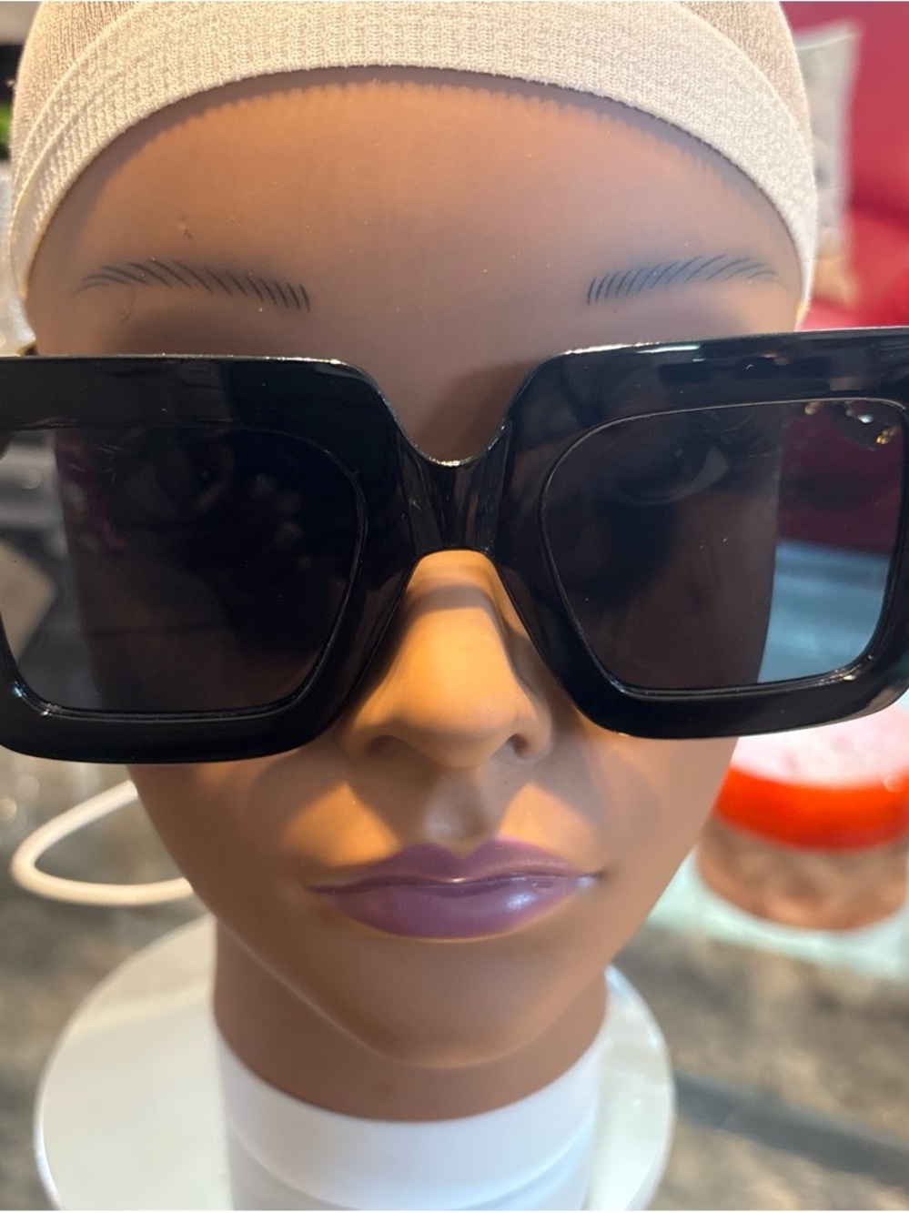 Fashion Nova Black Oversized Square Sunglasses